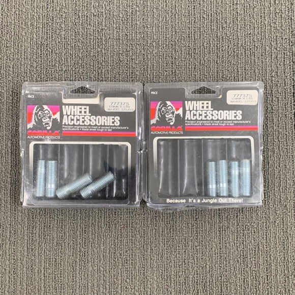 2 Pack Gorilla Wheel Studs 12MM X 1.50 Wheel Accessories Lug Nuts 8 total 77737S - Picture 3 of 11